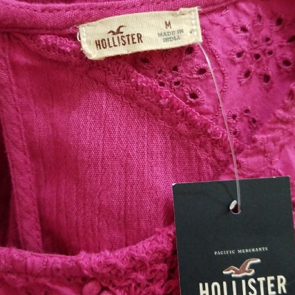 Hollister Hot Pink Top NWT - Picture 7 of 8